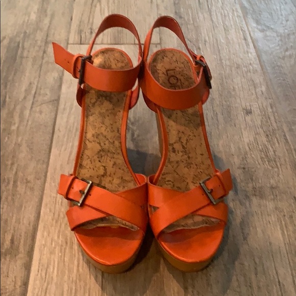 Ann Taylor Loft Kari wedge sandal, sz 8 - Picture 2 of 12